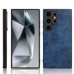 Custodia per telefono con cover posteriore cucita per Samsung Galaxy S24 Ultra 5G (blu)