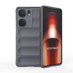 Per vivo iQOO Neo9 Magic Shield TPU + custodia per telefono in flanella (grigio scuro)