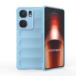 Per vivo iQOO Neo9 Magic Shield TPU + custodia per telefono in flanella (azzurro)