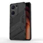 Per vivo iQOO Neo9 5G Punk Armor 2 in 1 PC + custodia per telefono in TPU con supporto (nero)