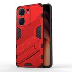 Per vivo iQOO Neo9 5G Punk Armor 2 in 1 PC + custodia per telefono in TPU con supporto (rosso)