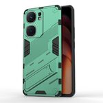 Per vivo iQOO Neo9 5G Punk Armor 2 in 1 PC + custodia per telefono in TPU con supporto (verde)