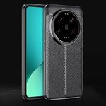 Custodia per telefono in TPU antiurto con texture Ultra Litchi per Xiaomi 14 (nera)