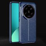 Custodia per telefono in TPU antiurto con texture Ultra Litchi per Xiaomi 14 (blu)