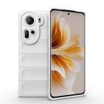 Per OPPO Reno11 5G Global Magic Shield TPU + custodia per telefono in flanella (bianca)
