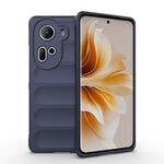 Per OPPO Reno11 5G Global Magic Shield TPU + custodia per telefono in flanella (blu scuro)