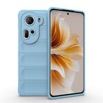 Per OPPO Reno11 5G Global Magic Shield TPU + custodia per telefono in flanella (azzurro)