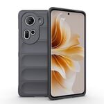 Per OPPO Reno11 5G Global Magic Shield TPU + custodia per telefono in flanella (grigio scuro)