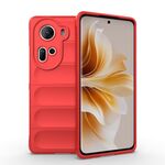 Per OPPO Reno11 5G Global Magic Shield TPU + custodia per telefono in flanella (rossa)