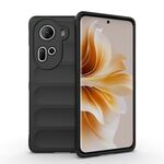 Per OPPO Reno11 5G Global Magic Shield TPU + custodia per telefono in flanella (nera)
