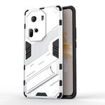 Per OPPO Reno11 5G Global Punk Armor 2 in 1 PC + custodia per telefono TPU con supporto (bianco)