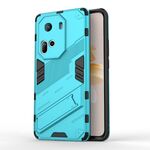 Per OPPO Reno11 5G Global Punk Armor 2 in 1 PC + custodia per telefono TPU con supporto (blu)