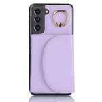 Per Samsung Galaxy S22+ 5G YM007 Custodia per porta carte con anello Skin Feel Custodia per telefono (viola)