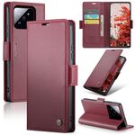 Per Xiaomi 14 Pro CaseMe 023 Custodia per telefono in pelle antifurto con fibbia a farfalla Litchi Texture RFID (vino rosso)