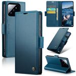 Per Xiaomi 14 Pro CaseMe 023 Custodia per telefono in pelle antifurto con fibbia a farfalla Litchi Texture RFID (blu)