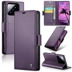 Per Xiaomi 14 Pro CaseMe 023 Custodia per telefono in pelle antifurto con fibbia a farfalla Litchi Texture RFID (viola perlato)