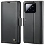 Per Xiaomi 14 CaseMe 023 Custodia per telefono in pelle antifurto con fibbia a farfalla Litchi Texture RFID (nera)