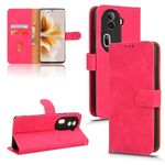 Per OPPO Reno 11 Pro Global Skin Feel Custodia magnetica in pelle con vibrazione (Rosa rossa)