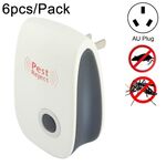 Repellente elettronico ad ultrasuoni per scarafaggi, zanzare, parassiti, 6 pezzi/pacco, spina AU