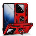 Per Xiaomi 14 Custodia antiurto in TPU + PC con supporto (rossa)