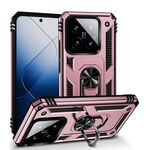 Per Xiaomi 14 Custodia antiurto per telefono TPU + PC con supporto (oro rosa)
