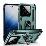 Per Xiaomi 14 Custodia antiurto in TPU + PC con supporto (verde scuro)