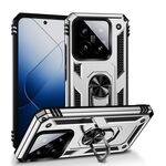 Per Xiaomi 14 Custodia antiurto in TPU + PC con supporto (argento)