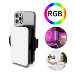 Lampada fotografica RGB a luce di riempimento con clip per telefono pieghevole nascosta e interfaccia Cold Shoe F-615