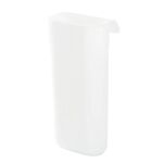 Scatola portaoggetti adesiva per scrivania portapenne ausiliaria per monitor per computer desktop, colore: bianco trapezoidale