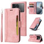 Per Xiaomi Redmi K70 / K70 Pro 5G BETOPNICE Custodia per telefono in pelle con fibbia a doppio lato (rosa)