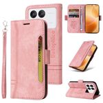 Per Xiaomi Poco X6 Pro / Redmi K70E 5G BETOPNICE Custodia per telefono in pelle con fibbia a doppio lato (rosa)