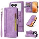 Per Xiaomi Poco X6 Pro / Redmi K70E 5G BETOPNICE Custodia per telefono in pelle con fibbia a doppio lato (viola)