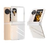 Per OPPO Find N3 Custodia per telefono trasparente satinata con motivo Flip Wave con cerniera