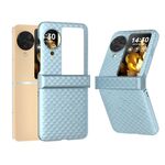 Per OPPO Find N3 Flip 3 in 1 Custodia opaca per PC con motivo a onde e cerniera (blu ghiaccio)