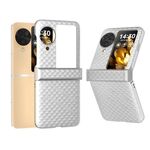 Per OPPO Find N3 Flip 3 in 1 Custodia opaca per PC con motivo a onde e cerniera (Argento)