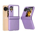 Per OPPO Find N3 Flip 3 in 1 Custodia opaca per PC con motivo a onde e cerniera (viola)
