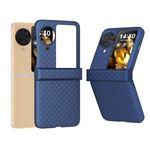Per OPPO Find N3 Flip 3 in 1 Custodia opaca per PC con motivo a onde e cerniera (blu scuro)