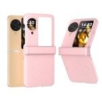 Per OPPO Find N3 Flip 3 in 1 Custodia opaca per PC con motivo a onde e cerniera (rosa)