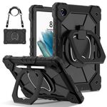 Per Samsung Galaxy Tab A8 10.5 2021 Custodia per tablet PC ibrida in silicone robot con colori a contrasto (nera)