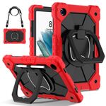Per Samsung Galaxy Tab A8 10.5 2021 Custodia per tablet PC ibrida in silicone robot con colori a contrasto (rosso nero)
