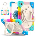 Per Samsung Galaxy Tab A8 10.5 2021 Custodia per tablet PC ibrida in silicone robot con colori a contrasto (blu colorato)