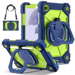 Per Samsung Galaxy Tab A7 Lite 2021 Custodia per tablet PC ibrida in silicone robot con colori a contrasto (giallo blu scuro verde)