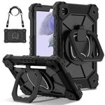 Per Samsung Galaxy Tab A7 Lite 2021 Custodia per tablet PC ibrida in silicone robot con colori a contrasto (nera)