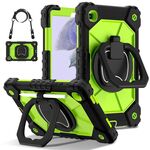 Per Samsung Galaxy Tab A7 Lite 2021 Custodia per tablet PC ibrida in silicone robot con colori a contrasto (nero giallo verde)