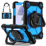 Per Samsung Galaxy Tab A7 Lite 2021 Custodia per tablet PC ibrida in silicone robot con colori a contrasto (nero blu)