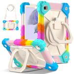 Per Samsung Galaxy Tab A7 Lite 2021 Custodia per tablet PC ibrida in silicone robot con colori a contrasto (blu colorato)