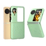 Per OPPO Find N3 Custodia Flip Wave Pattern opaca per PC (verde chiaro)