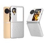 Per OPPO Find N3 Custodia Flip Wave Pattern opaca per PC (argento)