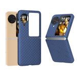 Per OPPO Find N3 Custodia Flip Wave Pattern opaca per PC (blu scuro)