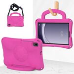 Per Samsung Galaxy Tab A9 8.7 SM-X110/X115 Custodia per tablet antiurto in EVA a forma di calcio (rosa rossa)